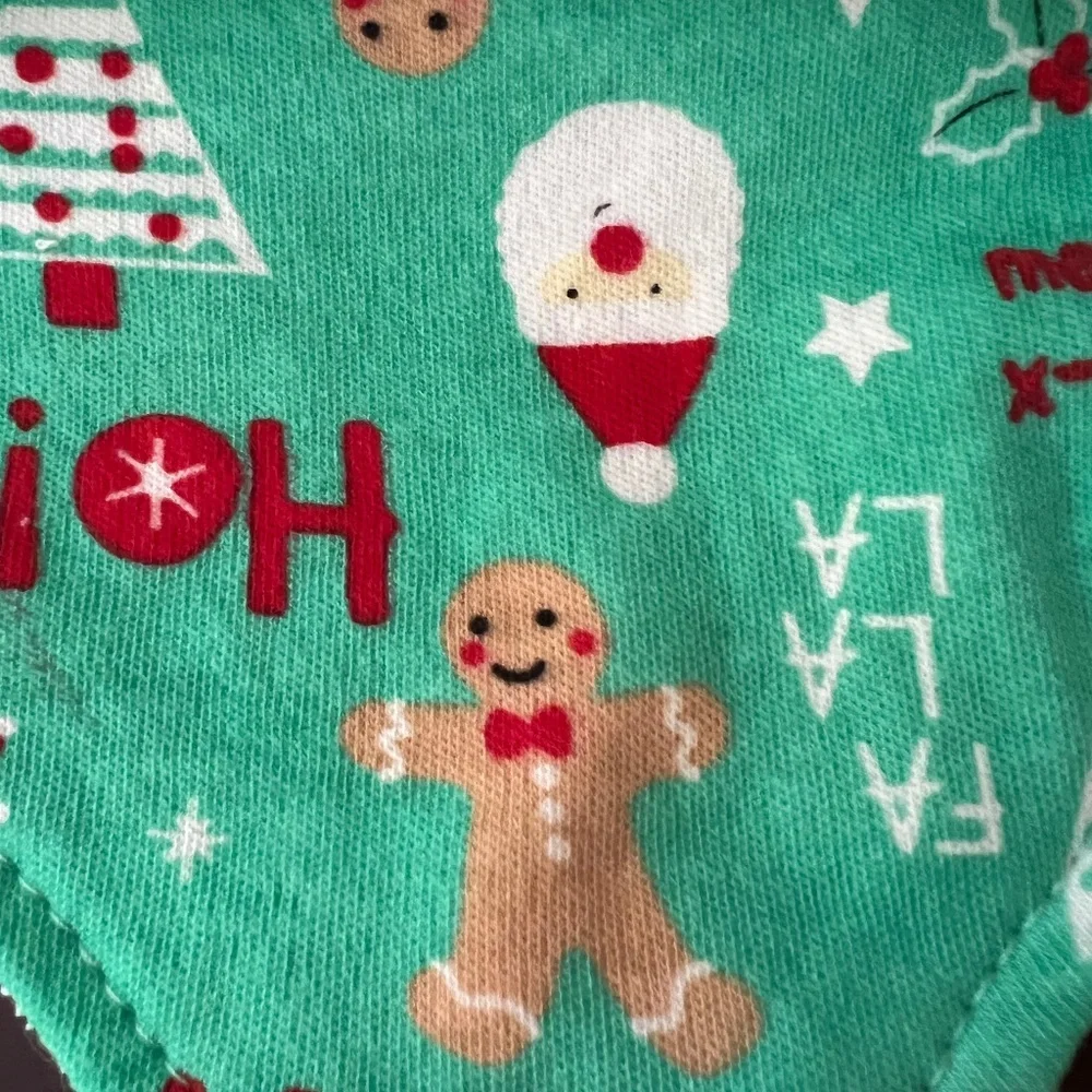 NWT - Christmas 5 Piece Set - 2 Pairs Booties, 3 Bandana Bibs - 0-6 months